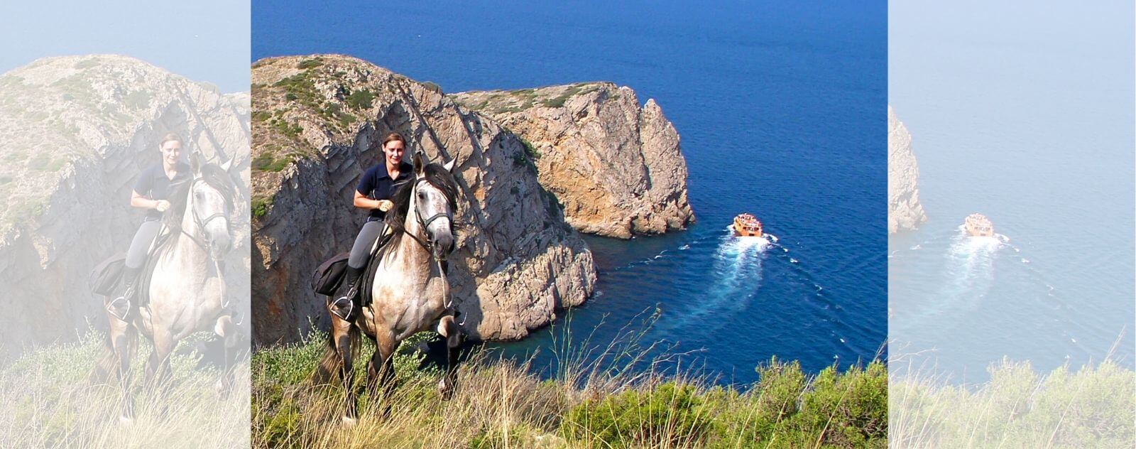 Cheval au Bord de la Mer sur une Falaise en Espagne