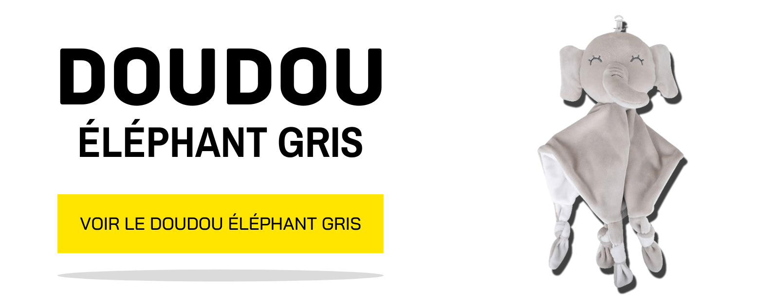 Doudou Elephant Gris