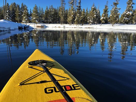 paddle board in snowy conditions
