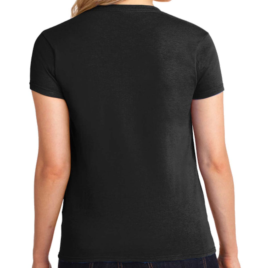 Ladies Missy Cut Lace & Leather T-Shirt