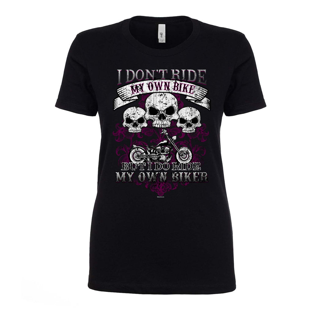 Ladies Ride A Biker Crew Neck T-Shirt