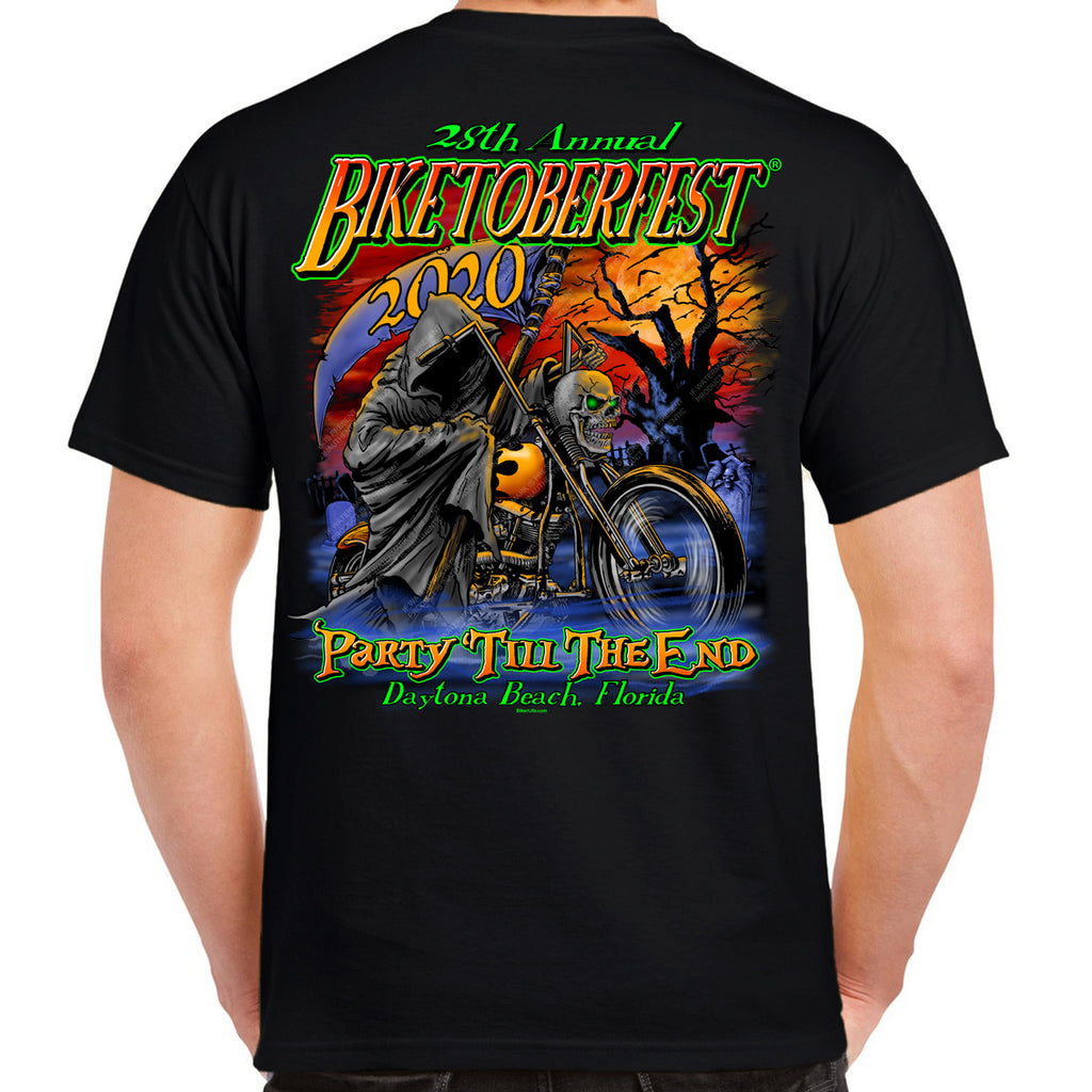 2020 Biketoberfest Kaunas Halloween Reaper T-Shirt