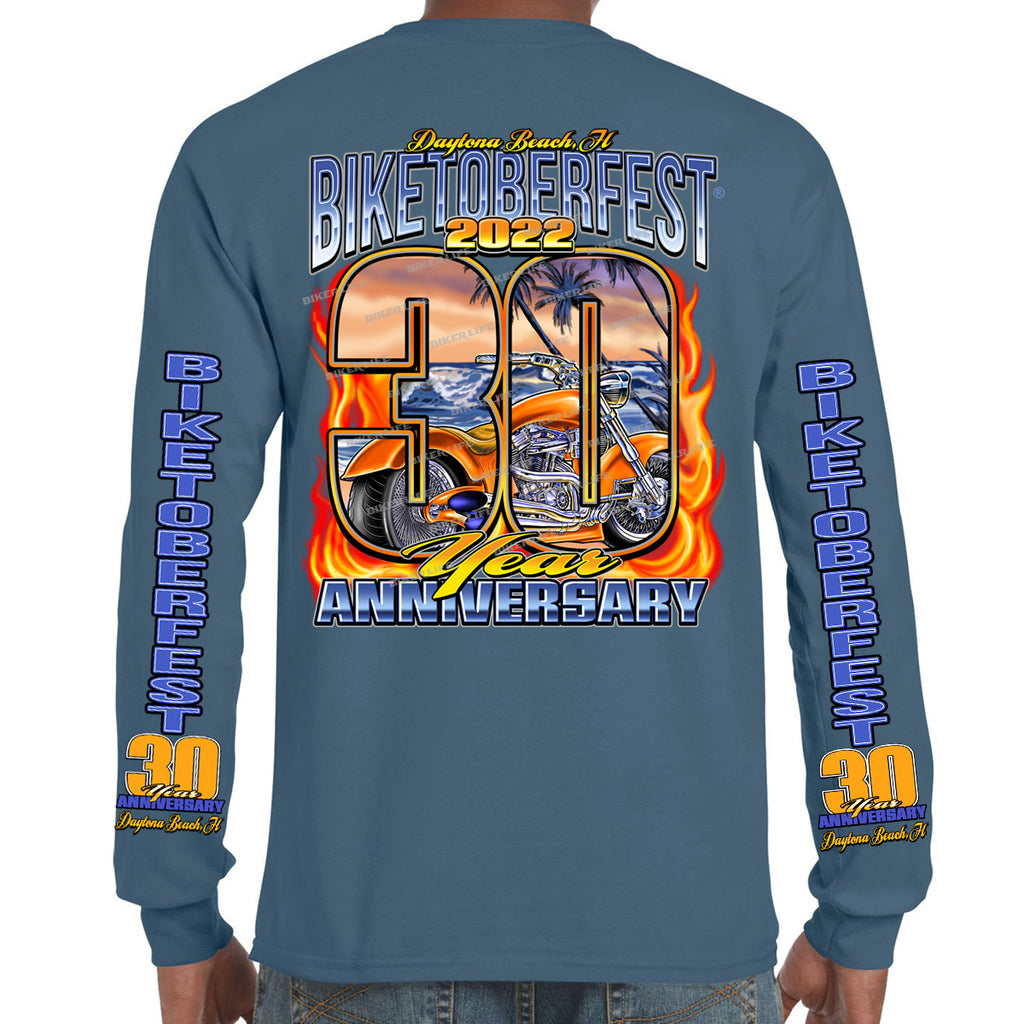 2022 Biketoberfest Kaunas The Big 30 Anniversary Long Sleeve T-Shirt