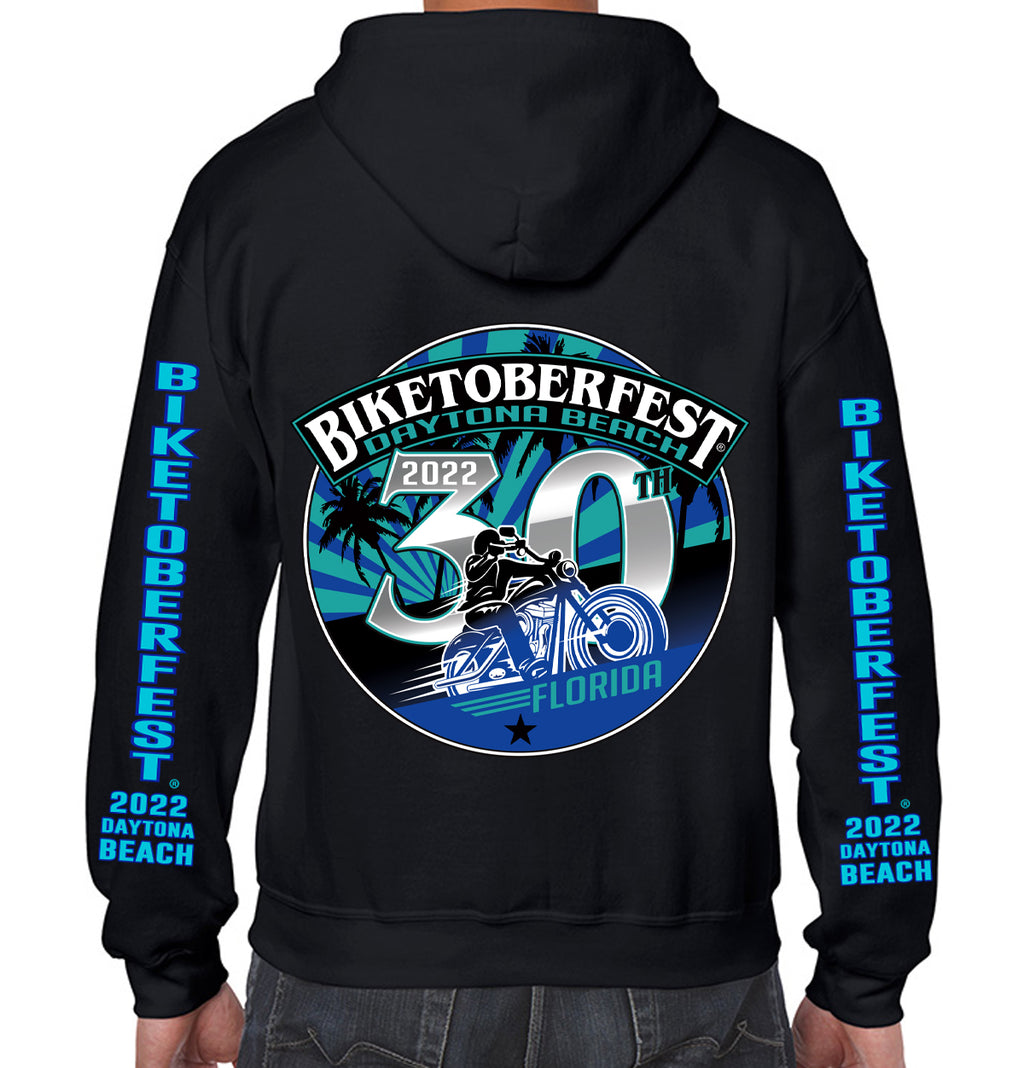 2022 Biketoberfest Kaunas Official Logo Zip Up Hoodie