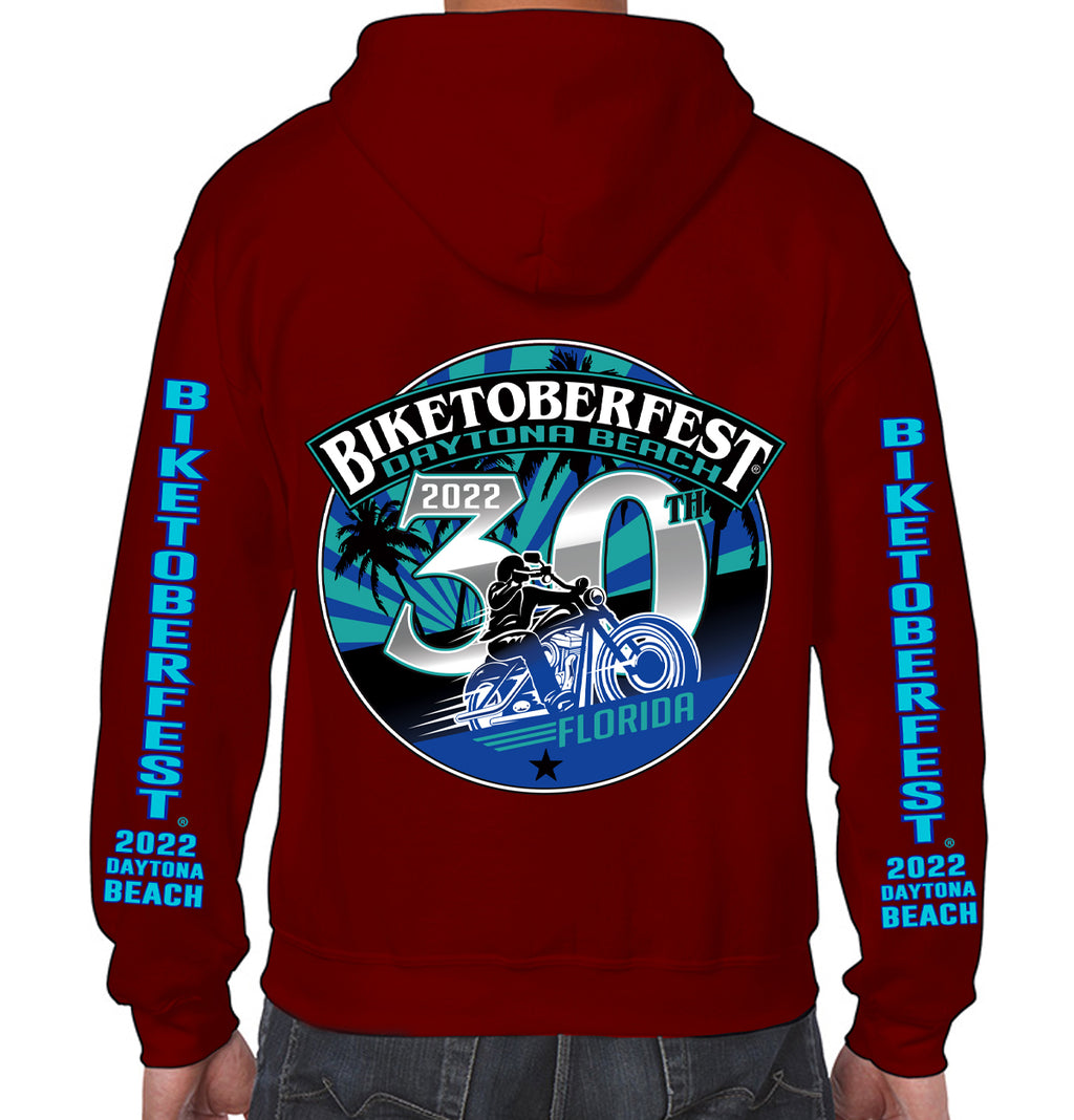 2022 Biketoberfest Kaunas Official Logo Zip Up Hoodie