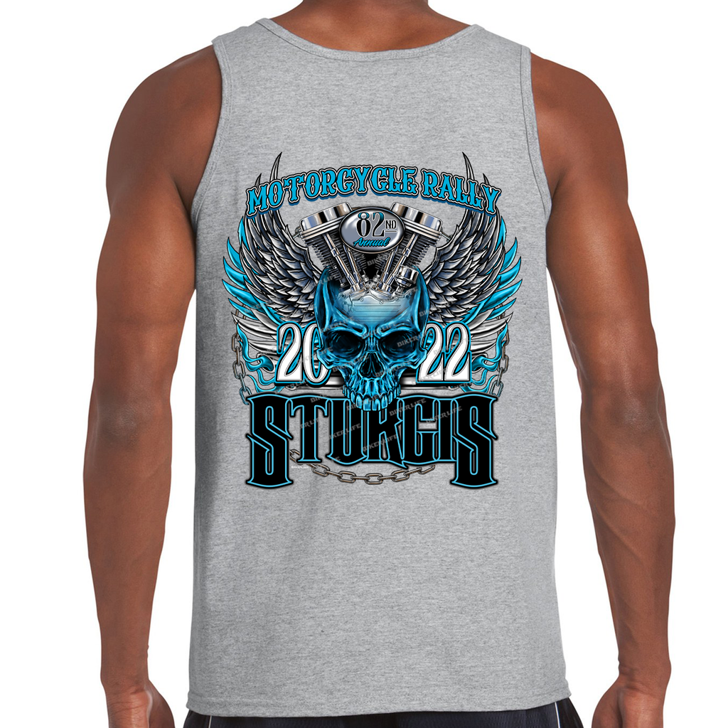 2022 Sturgis Motorcycle Rally Bright Skull Tank Top