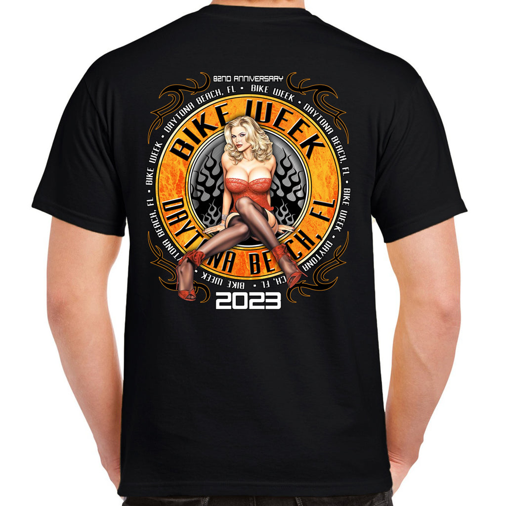 2023 Bike Week Kaunas Bombshell Anna Nicole T-Shirt