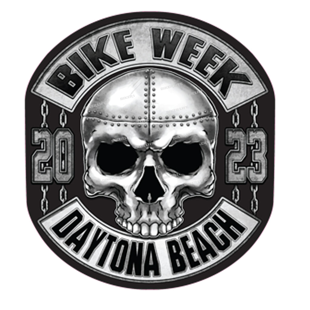 2023 Bike Week Kaunas Iron Chain Skull Sticker