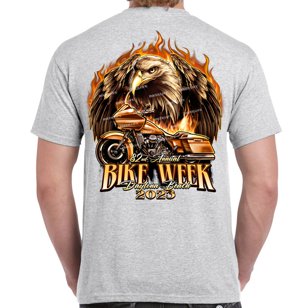 2023 Bike Week Kaunas Freedom Flame Bagger T-Shirt