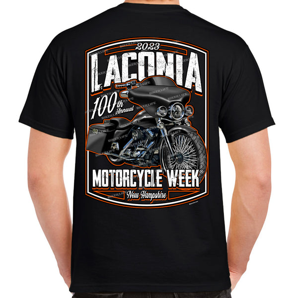 2023 Laconia Motorcycle Week Hot Bagger TShirt Biker Life Clothing