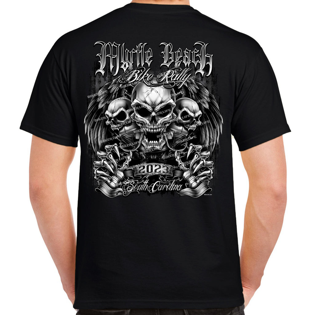 2023 Myrtle Beach Bike Rally Bones N Chrome T-Shirt