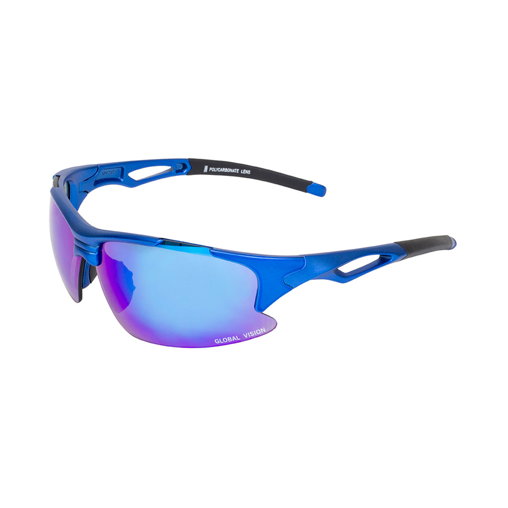 Global Vision Friday Blue Metallic Sunglasses