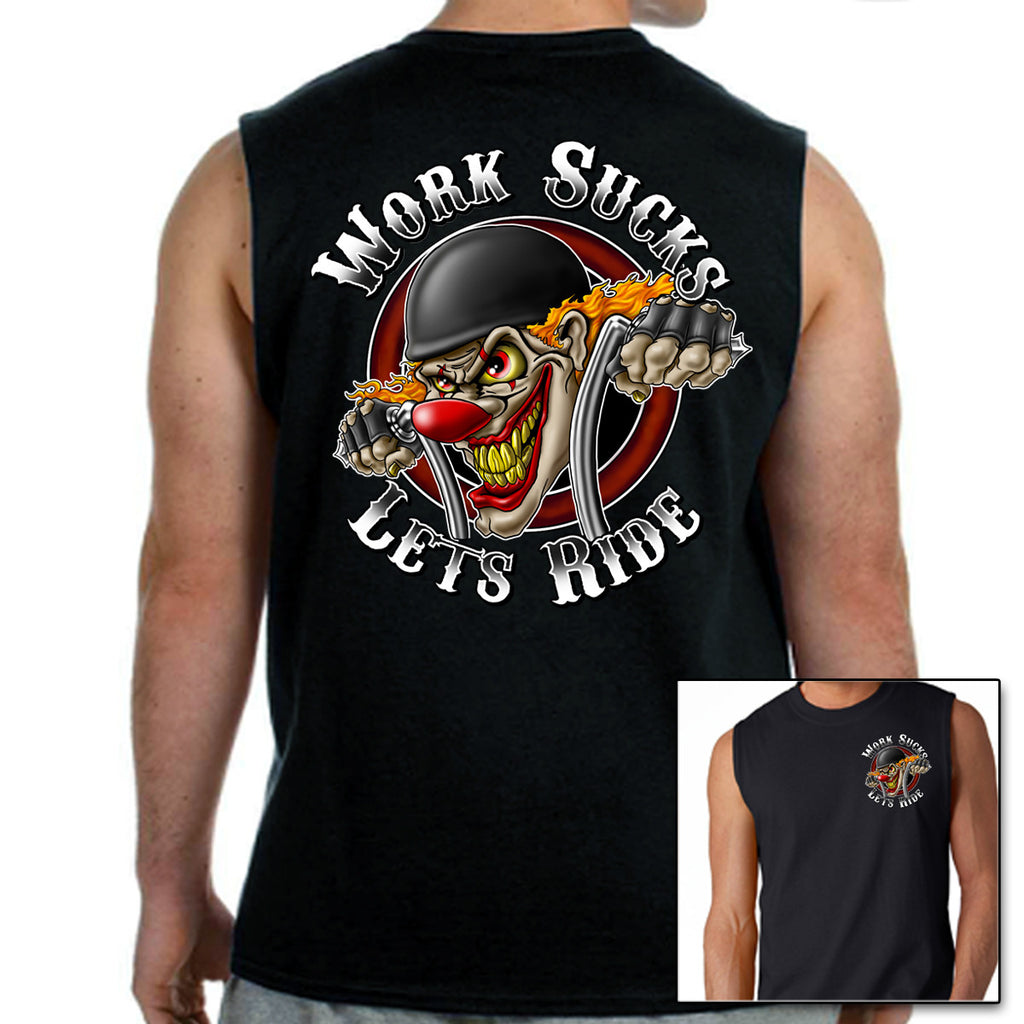 Work Sucks Clown Muscle Shirt