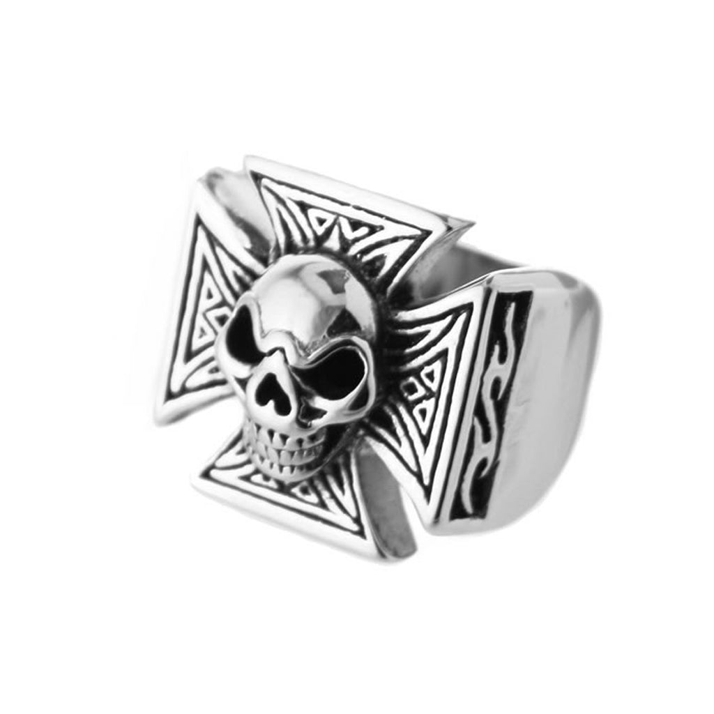 West Coast Chopper Skull Stainless Steel Biker Ring