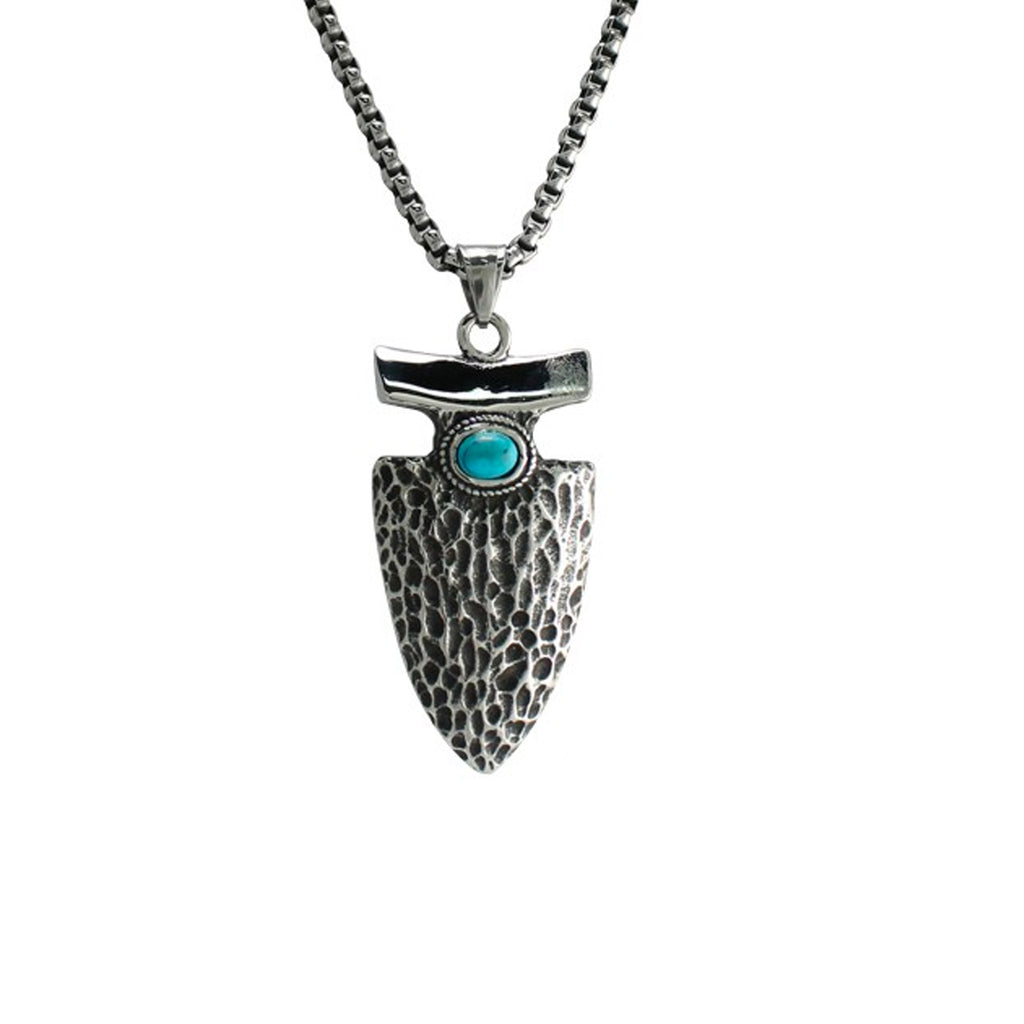 Arrow Turquoise Stainless Steel Necklace
