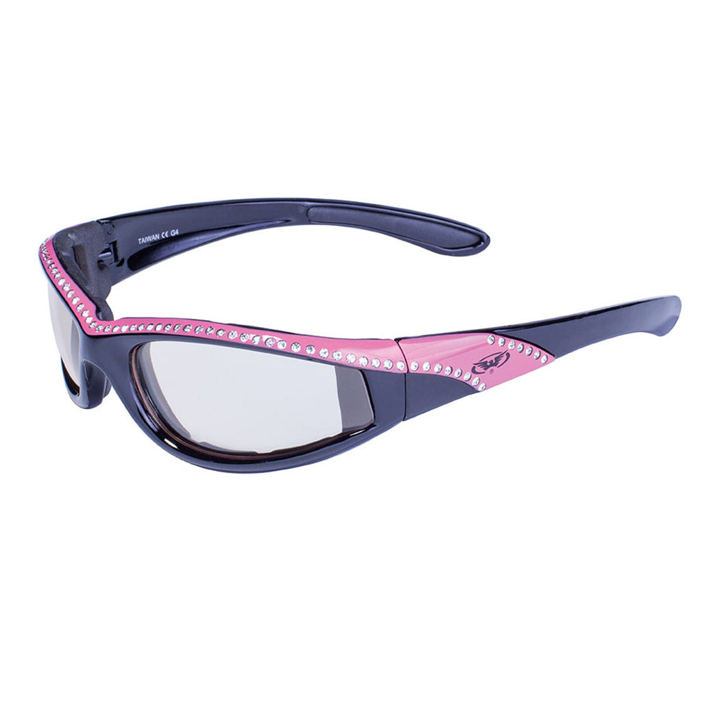 Global Vision Marilyn 11 24 Pink Women’s Foam Padded Motorcycle Sunglasses