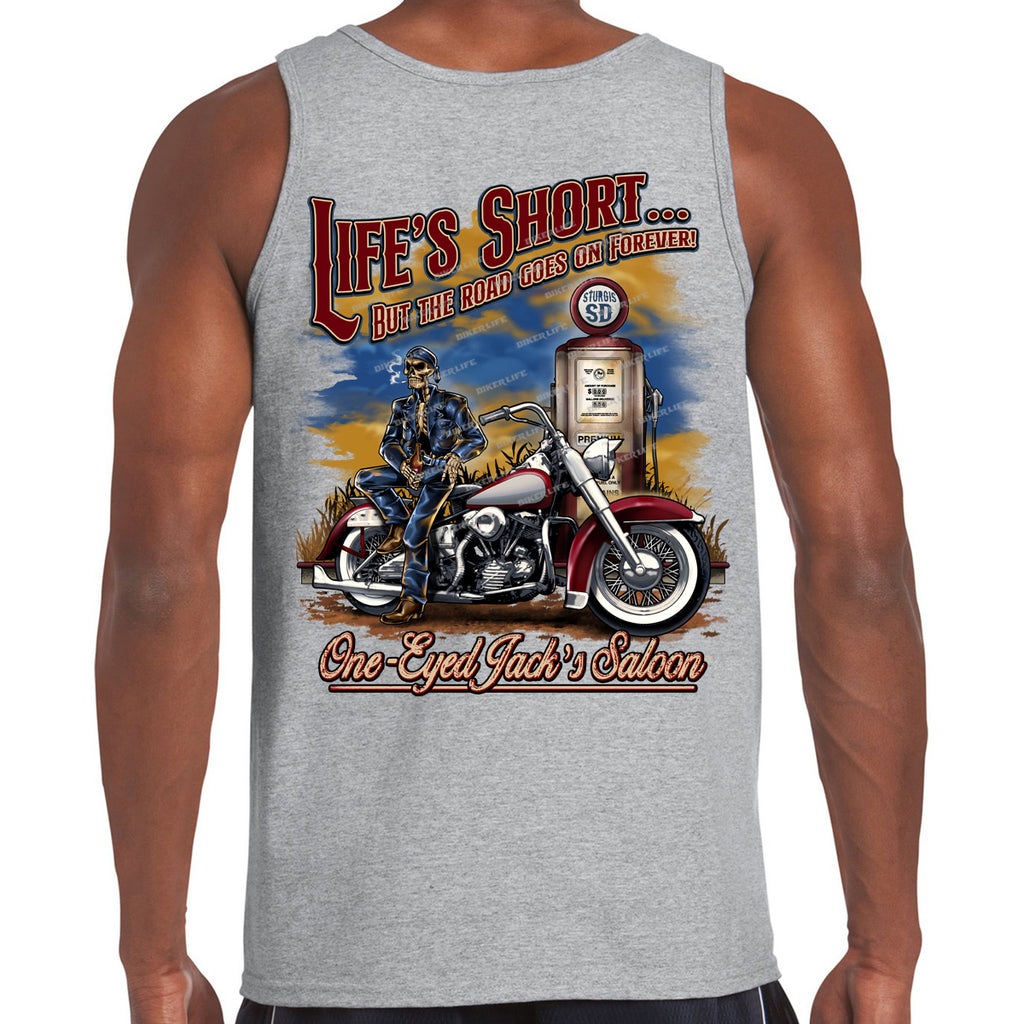 One Eyed Jack's Saloon Life's Short Tank Top