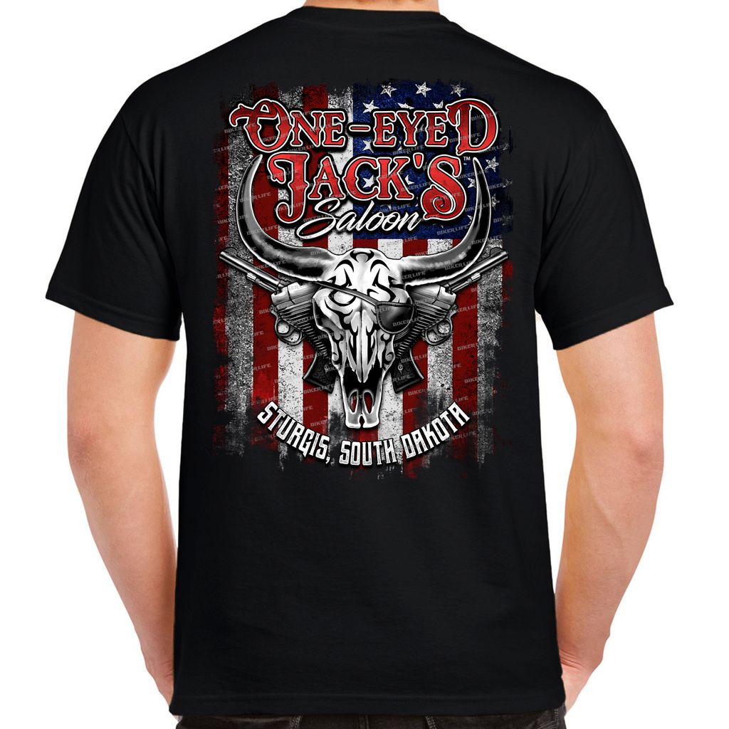 One Eyed Jack's Saloon Bison Skull T-Shirt