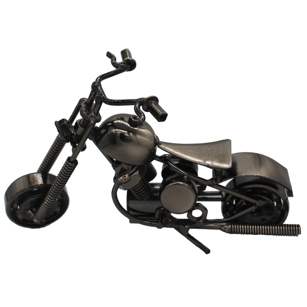 Small Gun Metal Motorcycle Model