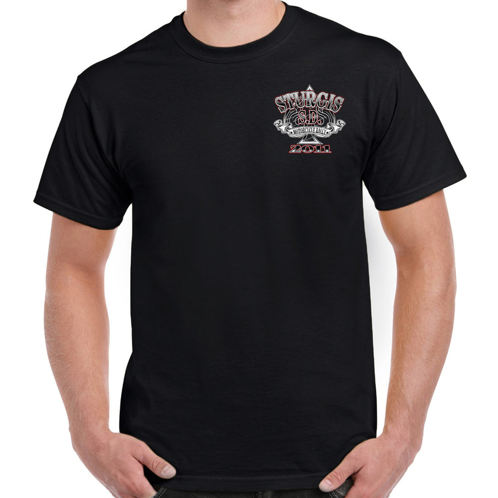 Nostalgia 2011 Sturgis Motorcycle Rally Retro Spade T-Shirt