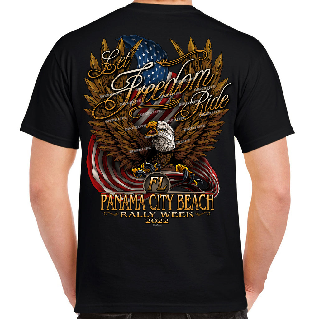 2022 Panama City Thunder Beach Rally Freedom Flight T-Shirt