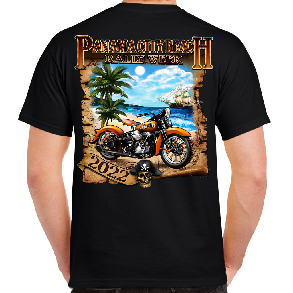 2022 Panama City Thunder Beach Rally Pirate Beach T-Shirt