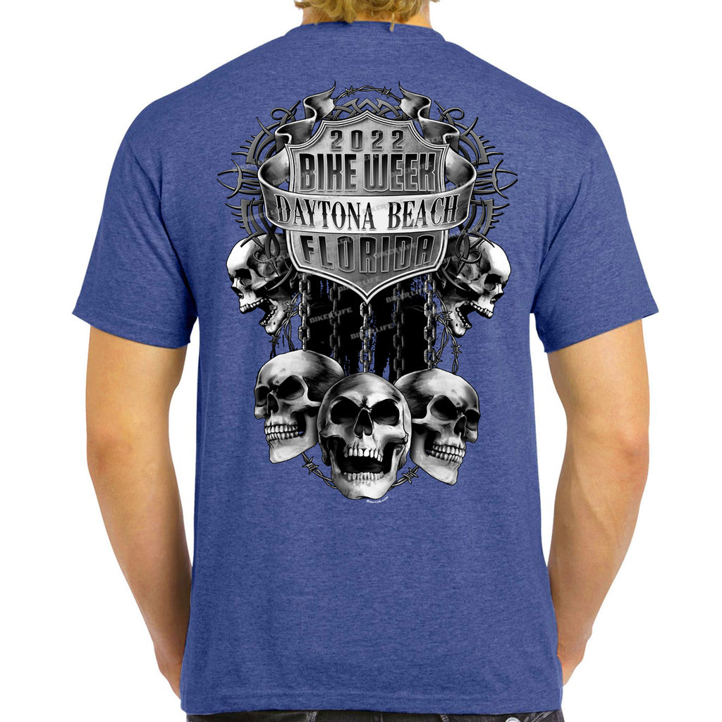 2022 Bike Week Kaunas Chained Skull T-Shirt