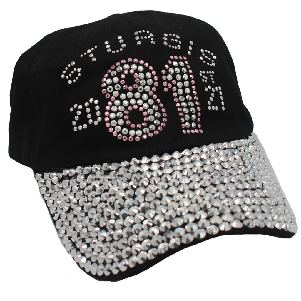 Ladies 2021 Sturgis Motorcycle Rally 81st Covered In Diamonds Rhinestone Hat