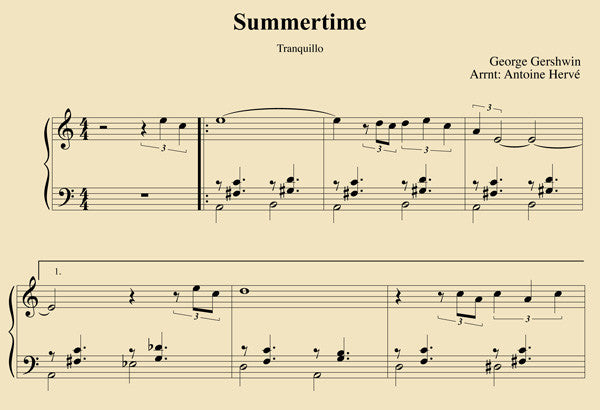 summertime - cours de piano-jazz par antoine herv