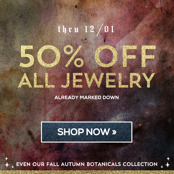 Annual sale 50% off all jewelry in entire store. Free US Shipping. 