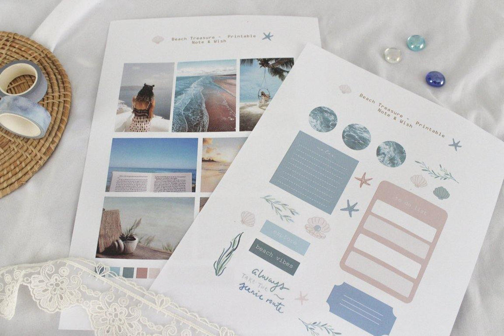 Beach Treasure - August Printable