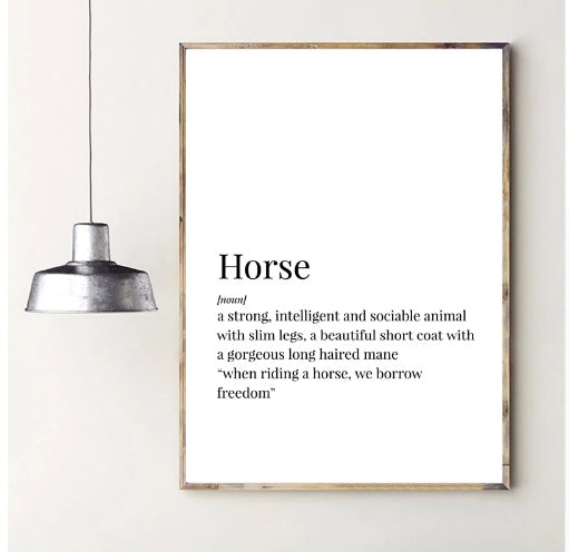 Horse Definition Print