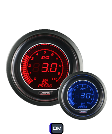 Premium Evo Numérique Carburant Manomètre Rouge/ Bleu/ 2 1/16 " 52mm 
