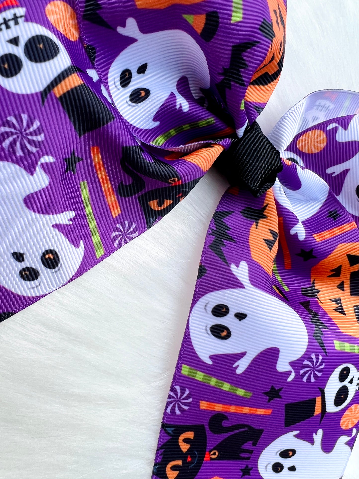 Ghost Pumpkin Cheer Bow