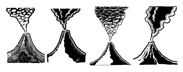 Sketches of alternative volcanos