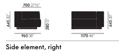 Soft Modular 2-Seater, Side element, right