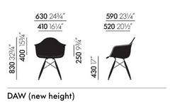 Eames DAW Chair new dimensions
