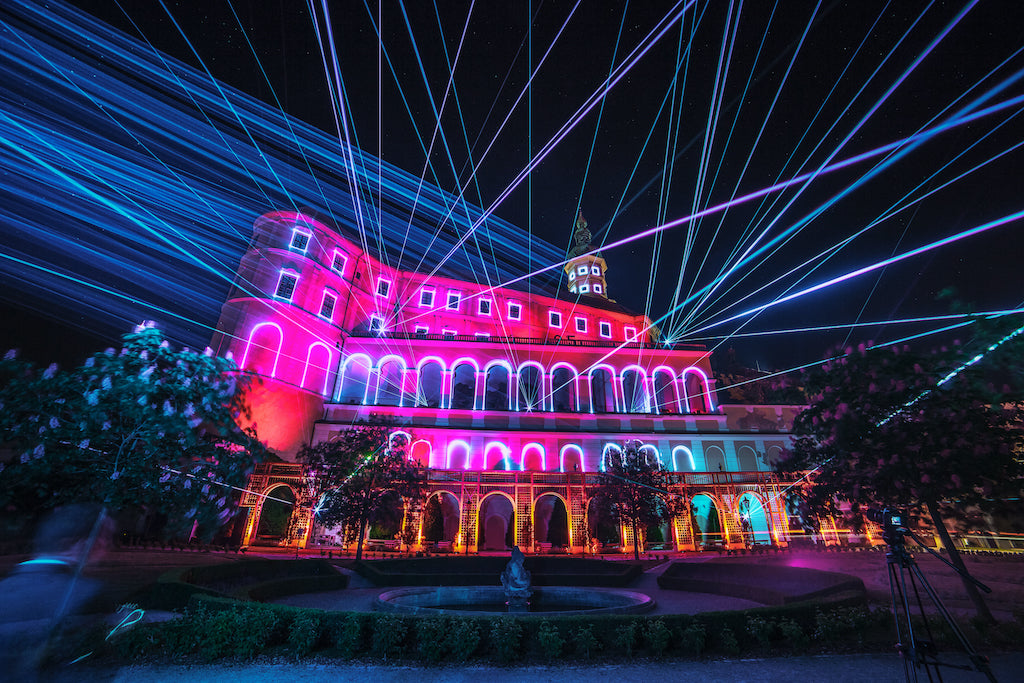 Laser mapping, laser beams and ambient lighting