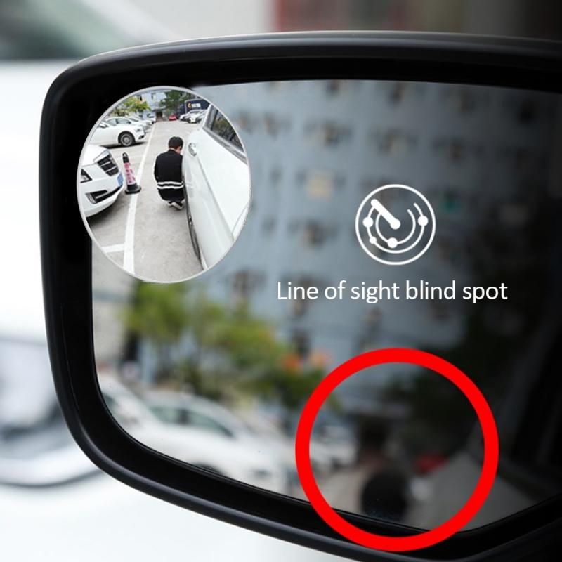 uxcell 60mm Dia 360 Degree Adjustable Car Convex Wide Angle Rear View Blind Spot Mirror 