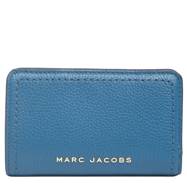 topstitched compact zip wallet marc jacobs