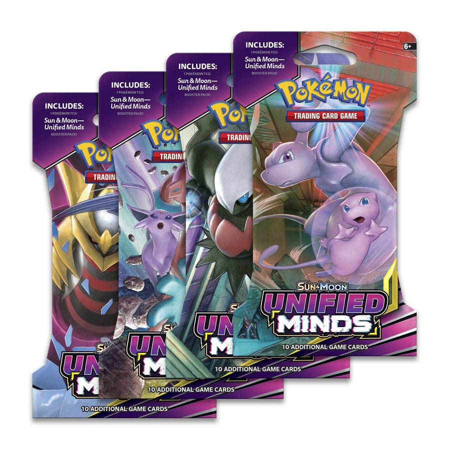 POKÉMON Unified Minds 4 Sleeved Boosters sealed In hand ready to ship. 