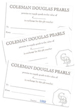 pearl jewelry gift vouchers