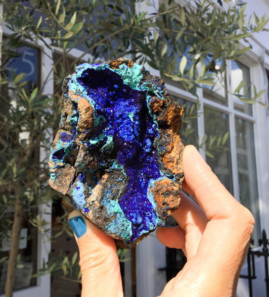 Venusrox Crystals Azurite Specimen Laos