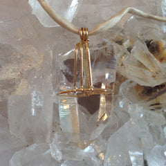 Columbian Clear Quartz Handmade Bespoke Crystal Pendant 