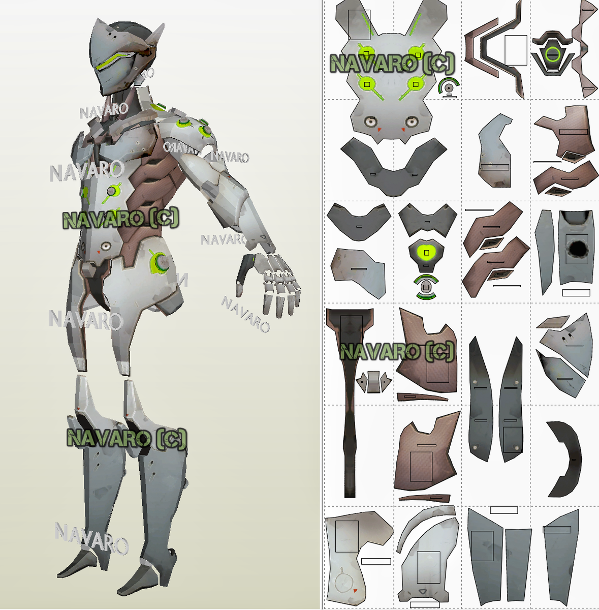 cosplay robot arm template