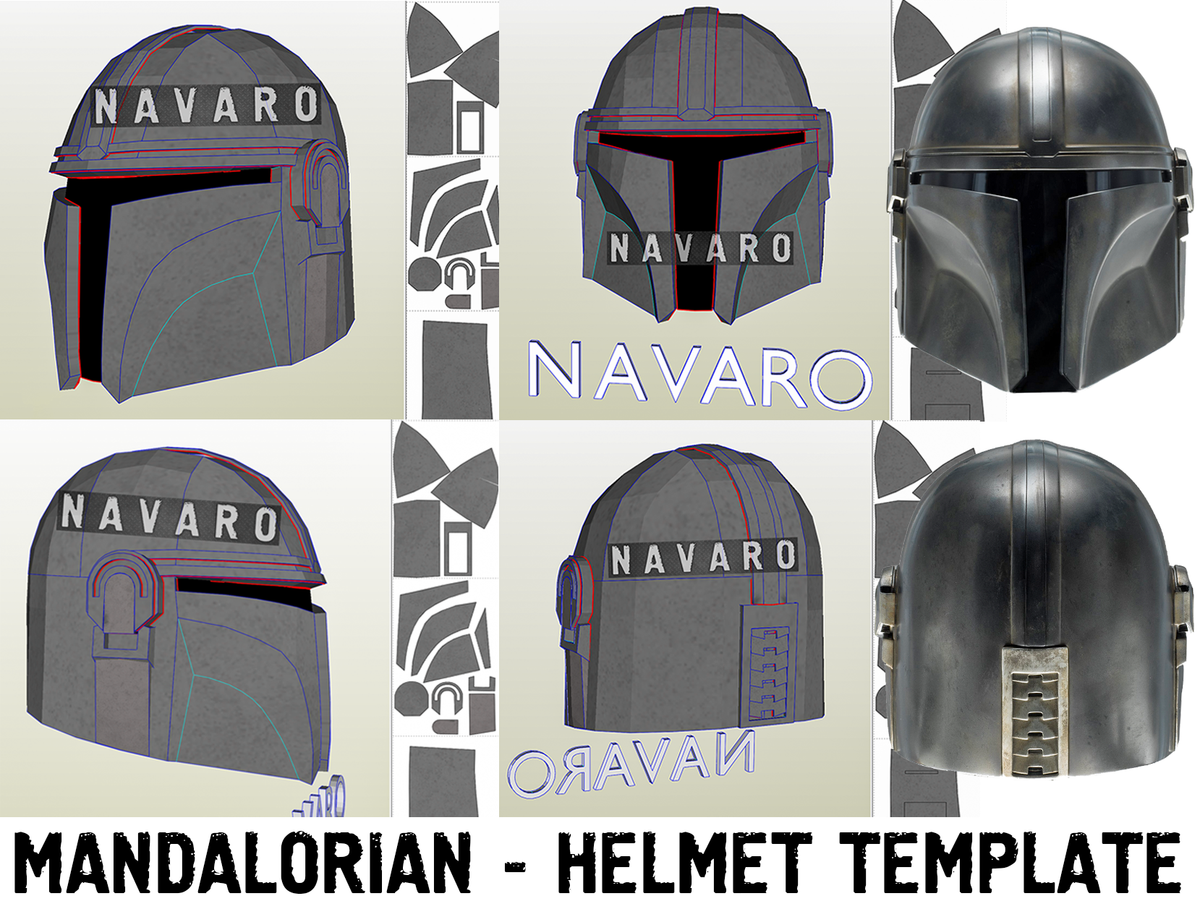 mandalorian-helmet-foam-template-mandalorian-pepakura-helmet-navaro