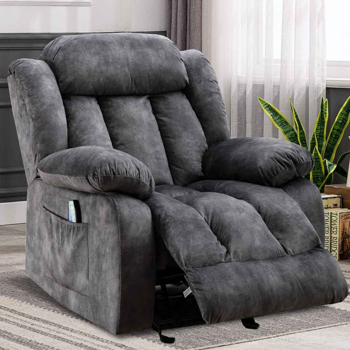 rocker recliner chair with heat and massage