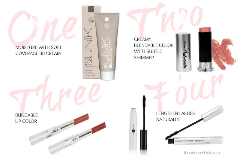 Four Products for Easy Makeup - DN-UNIK, Lily Lolo Mascara, 100% Pure, and Au Naturale