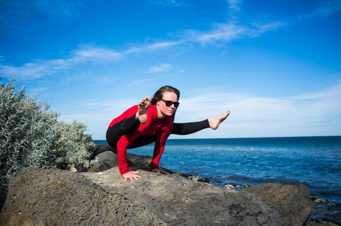 Andrea Leber does yoga Australia