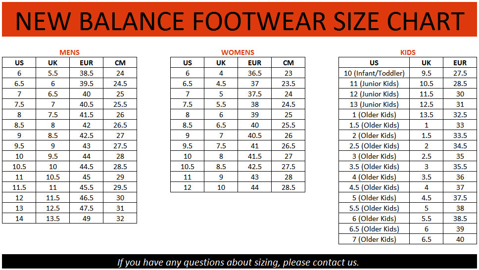 new balance width size chart 